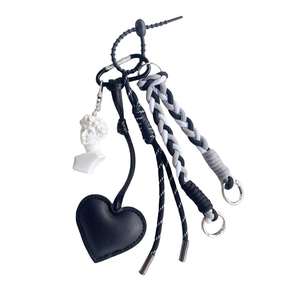 4879 Aesthetic Braided Keychain Bag Charms for Handbag Purse Backpack